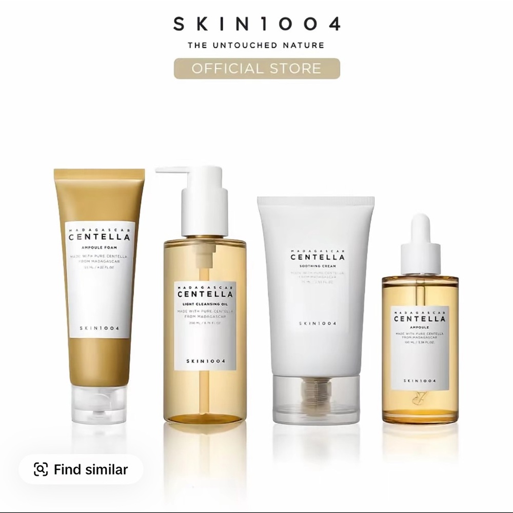 Centella Skincare Serum & Oil - Gold and White